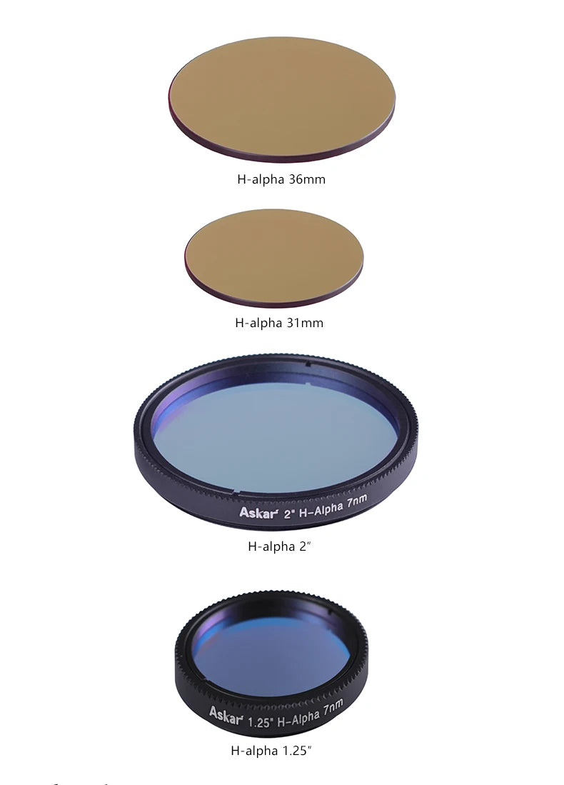 Askar H-Alpha Narrowband (7nm) Ha Filter 2" / 1.25" / 36mm / 31mm