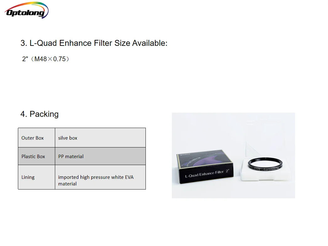 Optolong L-Quad Enhance Filter (L-QEF) 2"