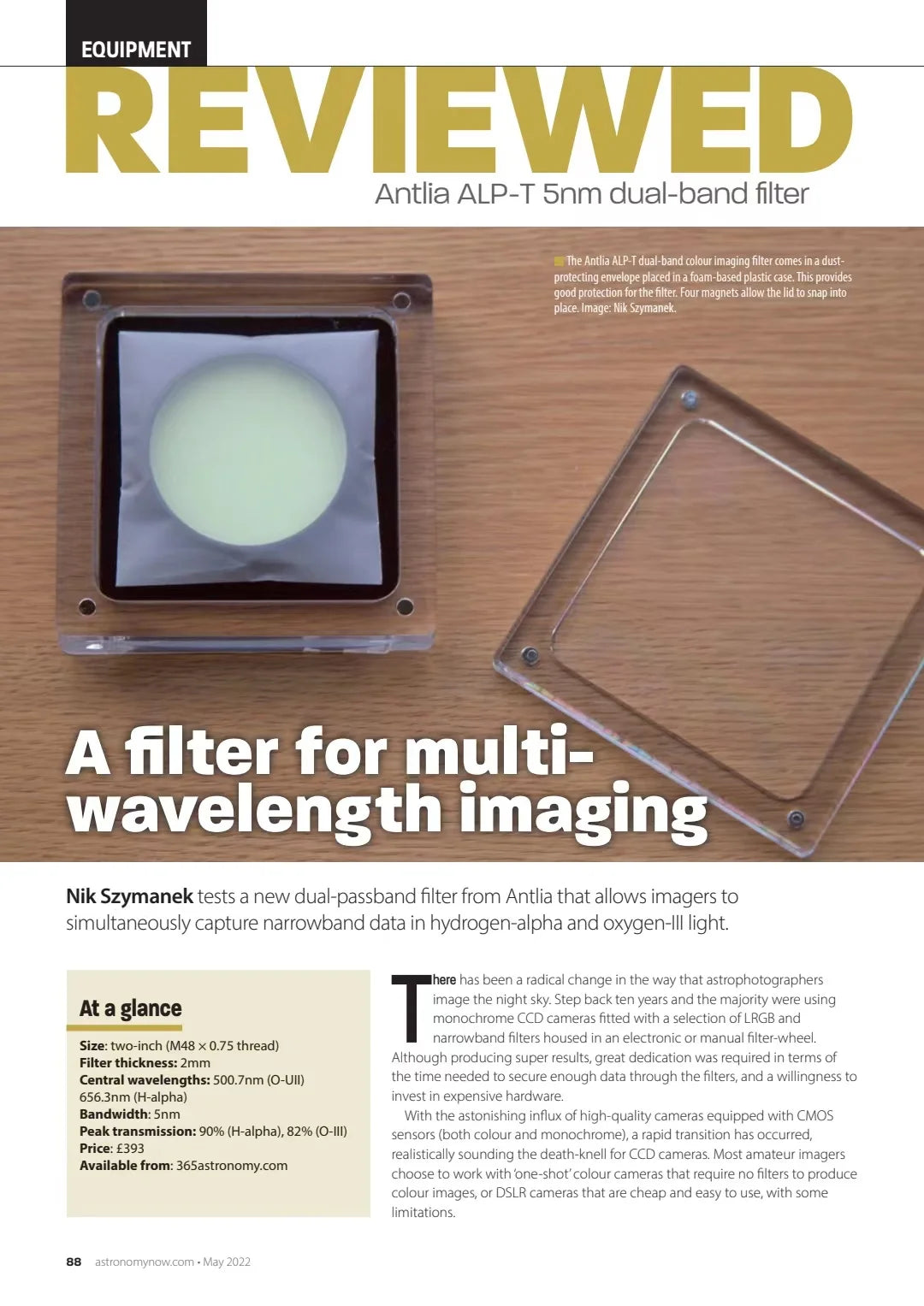 Antlia ALP-T Dual Band 5nm Narrowband OIII and Ha Filter 2" Mounted